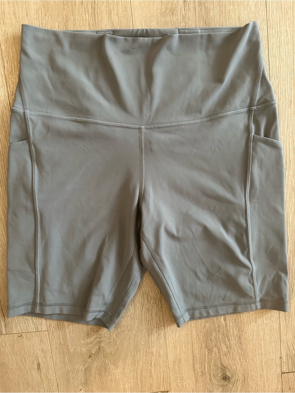 lululemon athletica High-Waist Bike Shorts in Light Gray